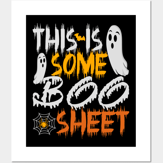This is Some Boo Sheet funny halloween 2023 Wall Art by Winter Magical Forest